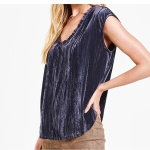 Dear John YANIS VELVETY TOP WINTER GREY. L